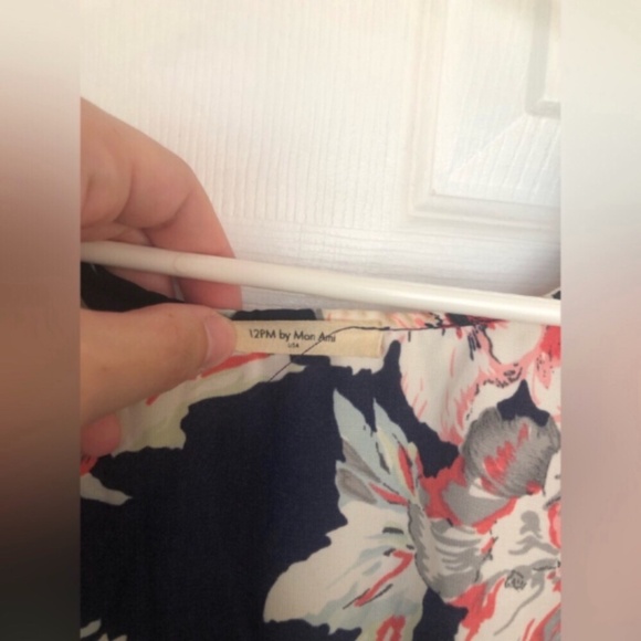 Blue Floral Open Front Cardigan - Picture 4 of 4